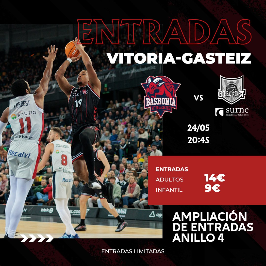 Ampliación de entradas para el derbi ante Baskonia: ¡Últimas 200 disponibles!