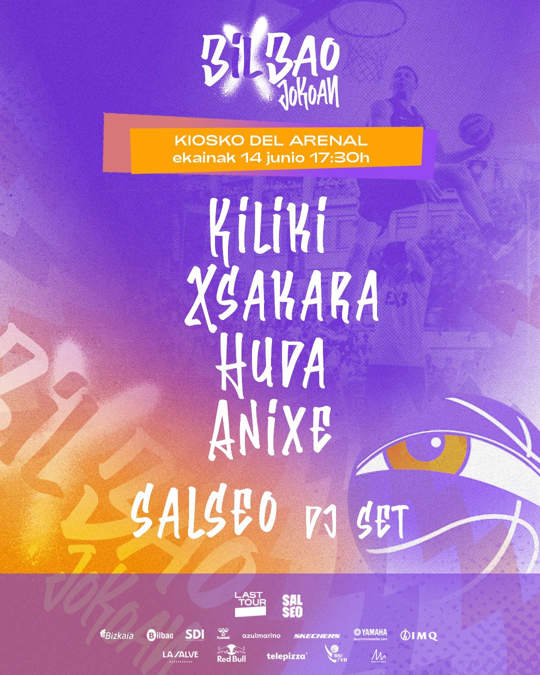 Kiliki, XSakara, Huda y Anixe en el Bilbao Jokoan 3X3