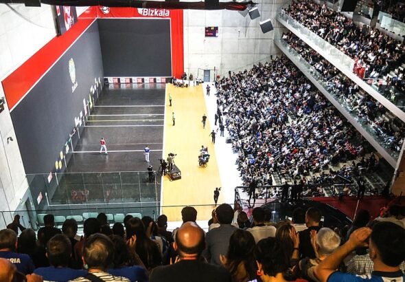 Imagen del frontón Bizkaia durante una de las finales.