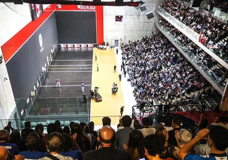 Imagen del frontón Bizkaia durante una de las finales.