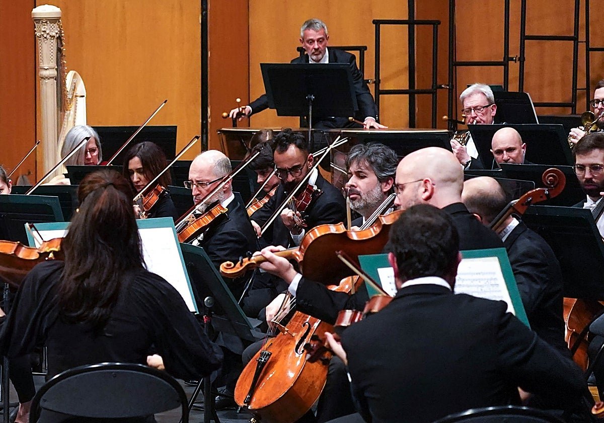 Imagen de Bilbao Orkestra Sinfonikoa en un concierto ofrecido en el Euskalduna.