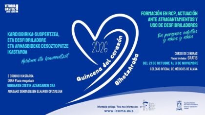 El Ayuntamiento de Vitoria-Gasteiz y el Colegio de Médicos de Álava impulsan la X Quincena del Corazón con cursos gratuitos de RCP