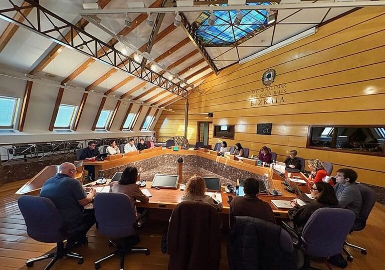 Vista del interior de la sede bilbaína de las Juntas Generales.
