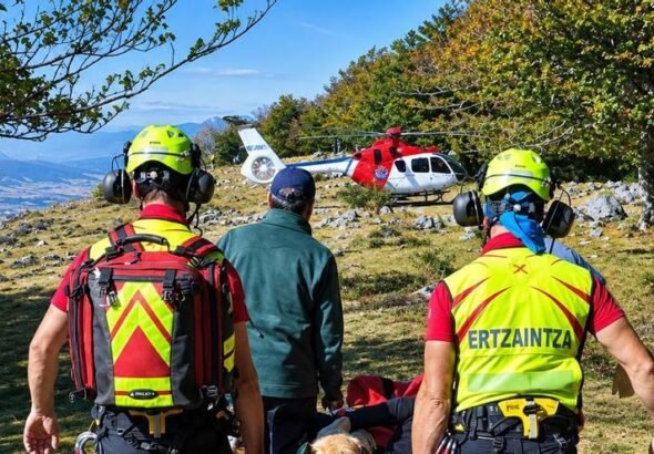Rescate de una montañera en Agurain