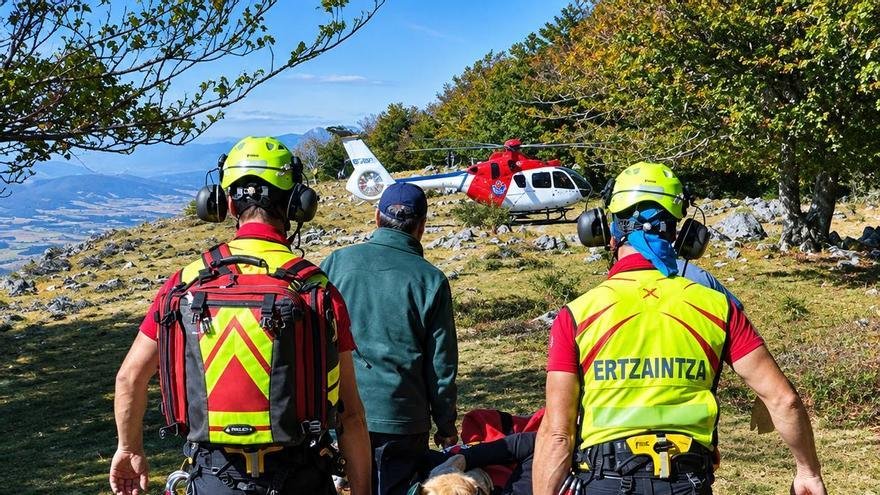 Rescate de una montañera en Agurain