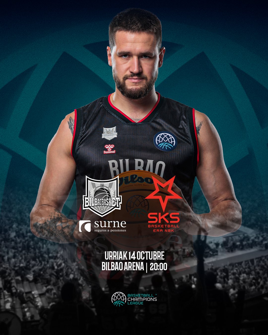 Surne Bilbao busca su segunda victoria en la Basketball Champions League ante Slavia Praha