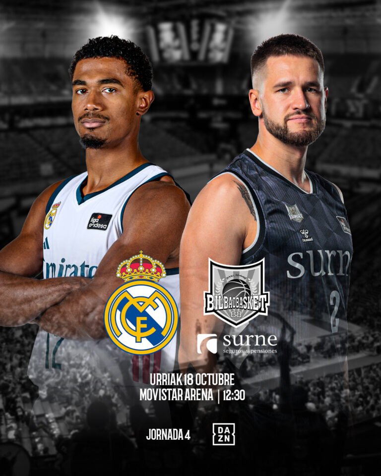 Surne Bilbao buscará frenar al Real Madrid invicto en la Liga Endesa este domingo
